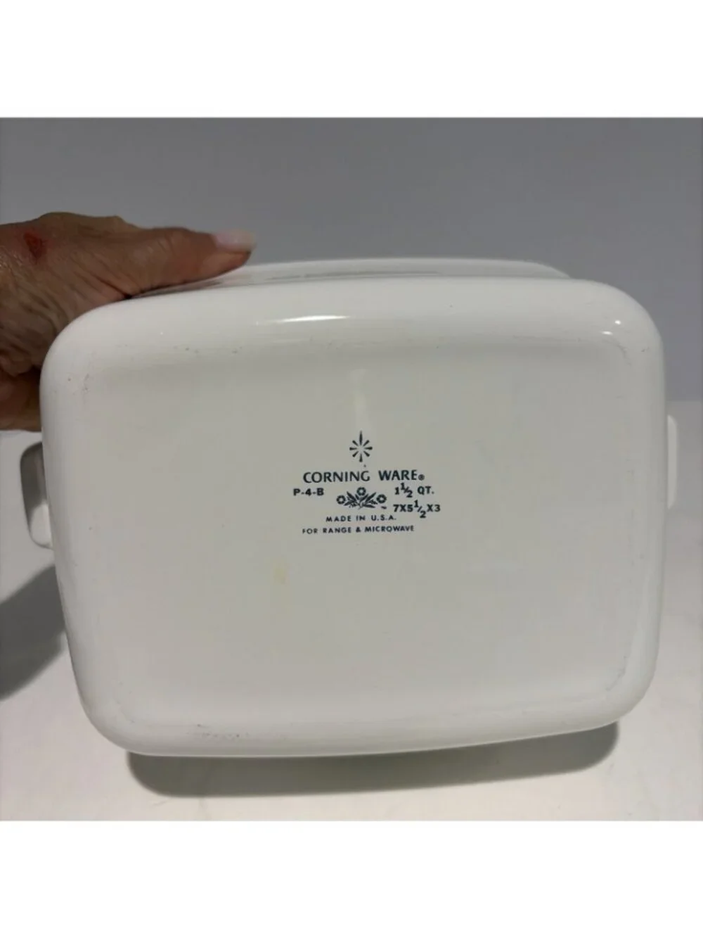 VTG CorningWare P-4-B Loaf Pan Green Medallion Macrame 1.5 Quarts 1970s RARE!